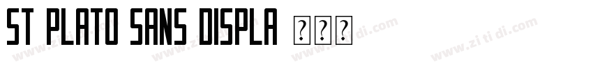 ST Plato Sans Displa字体转换